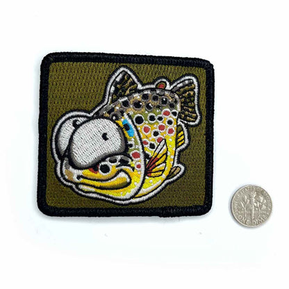 Brown Trout Doodle Art-Patch by Andrea Larko